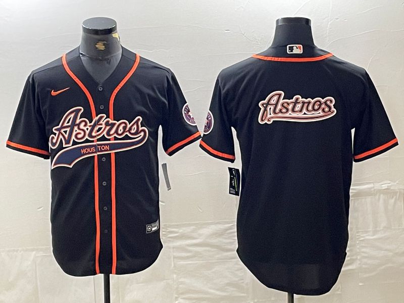 Men Houston Astros Blank Black Jointly 2024 Nike MLB Jersey style 7->houston astros->MLB Jersey